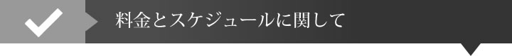 料金とスケジュールに関して