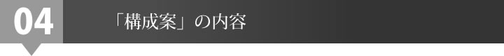 「構成案」の内容